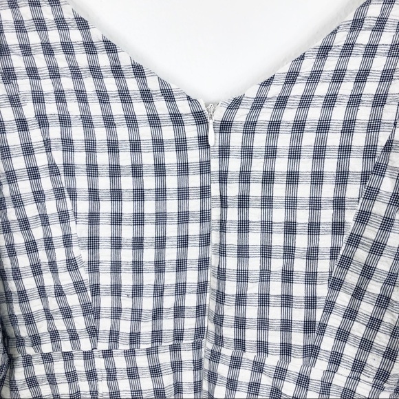 Urban Outfitters Lena Gingham Puff Sleeve Mini Dress in Blue - Picture 10 of 12